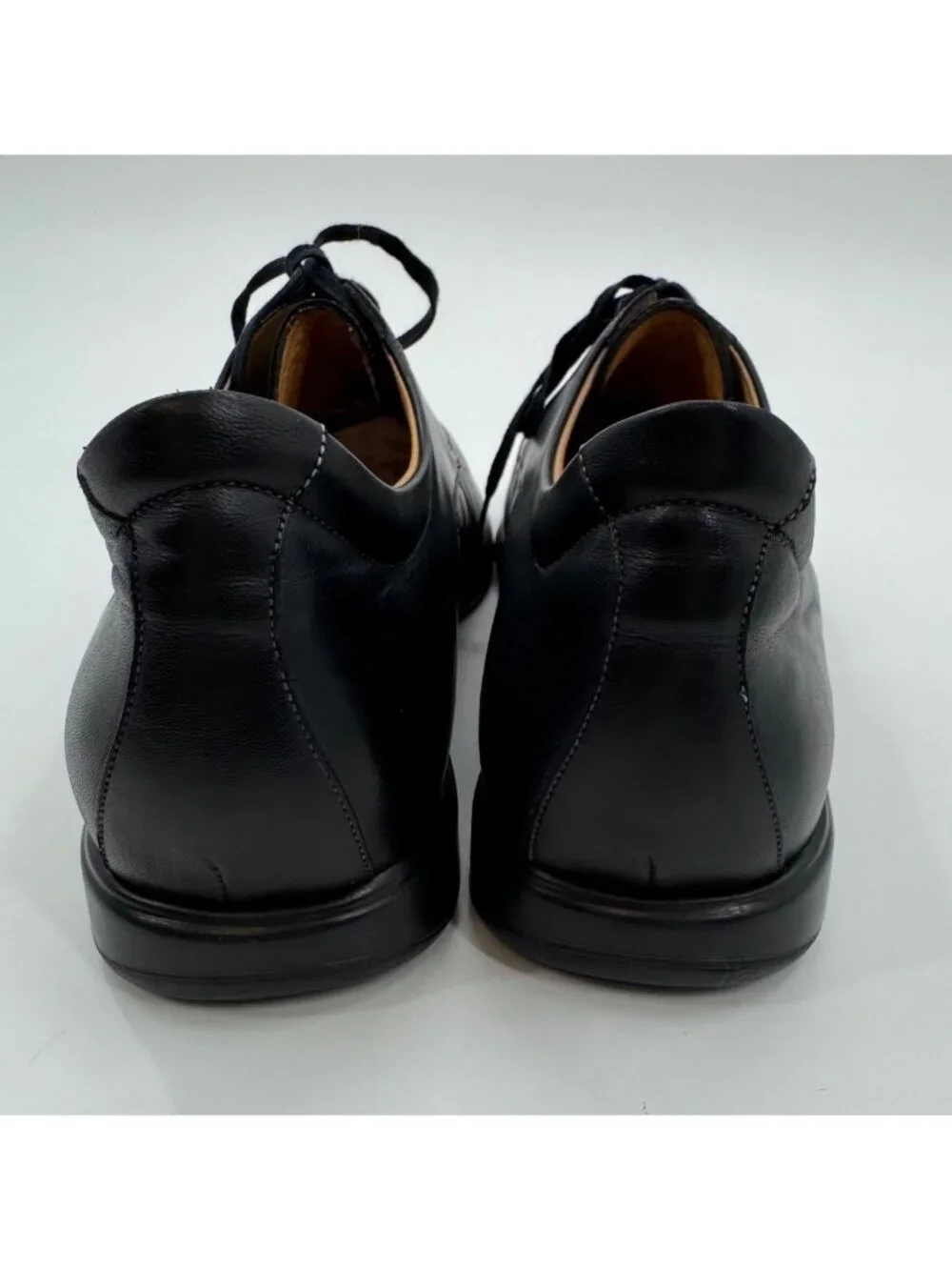 Nuvola By Santoni Mens Black Leather Lace-Up Dress Shoes Size 11 D